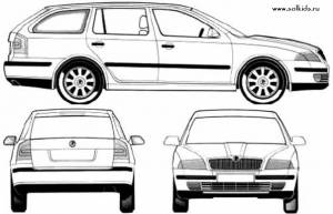 Раскраски машины Шкода