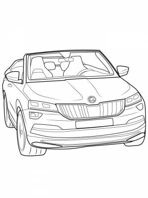 Раскраска Шкода картинка  для детей
