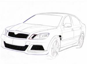 Раскраска шкода октавия