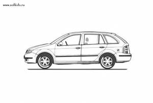 Раскраски машины Шкода