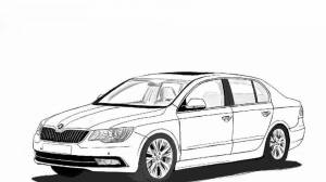 Раскраски Шкода октавия