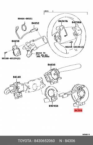 84306-52060 СПИРАЛЬНЫЙ КОНТАКТ TOYOTA