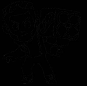 Раскраска Брока из Бравл Старс