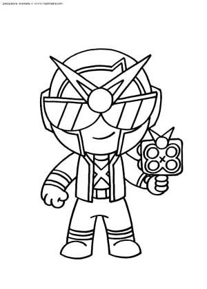 Раскраска Супер Рейнджер Брок