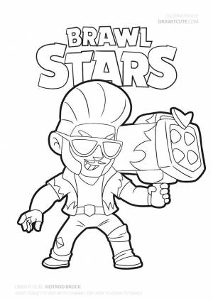 Hot Rod Brock coloring page brawlstars coloringpages fanart drawings