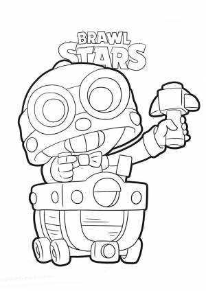 Раскраска Робот в тележке