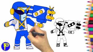 Как нарисовать Суперрейнджер Брок