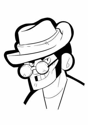 Раскраска Портрет Брока