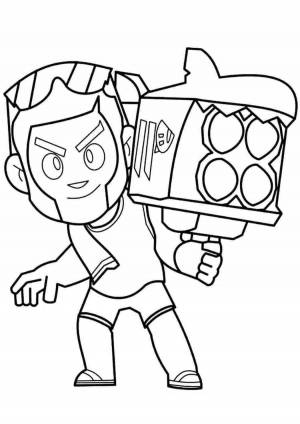 Раскраски Брок из бравл старс