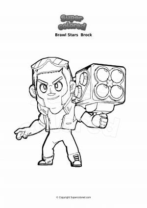 Раскраски Брок из бравл старс