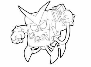 Раскраски динозавр из бравл старс