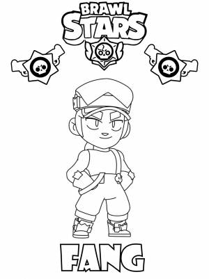 Раскраска фэнг бравл старс
