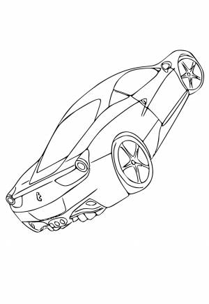 Раскраска Феррари Назад