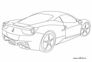 Раскраски Феррари     раскраску феррари для мальчиков