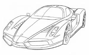 Раскраски Спортивные автомоб для мальчиков