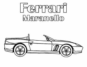 Раскраска Феррари