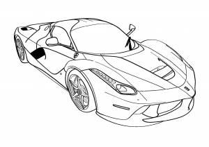 Рисунок феррари раскраска