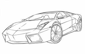 Раскраска Машина Ламборджини