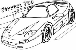 Раскраска Феррари Ф-50