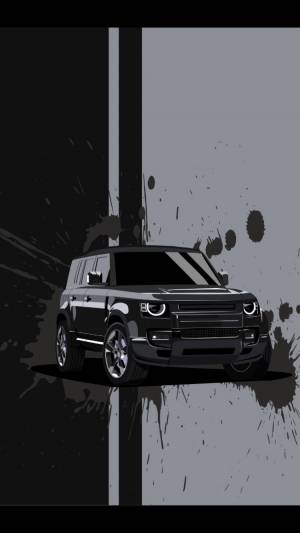 Land Rover Defender рисунок в векторе