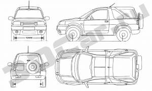 Чертеж Land Rover Freelander
