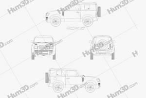 Land Rover Defender 90 2022 Чертеж