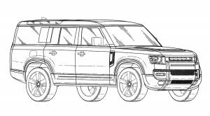 Запатентован удлиненный Land Rover Defender 130