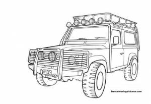 Land Rover Coloring Pages