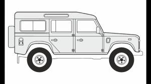 How to Draw a Land Rover Defender 110