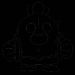 Раскраска Спайк Бравл Старс