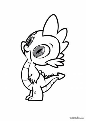 Раскраска Спайк из Мой маленький пони