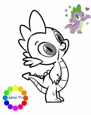 Раскраска Спайк