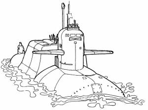 Раскраска Подводная лодка