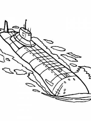 Раскраска Подводная лодка картинка