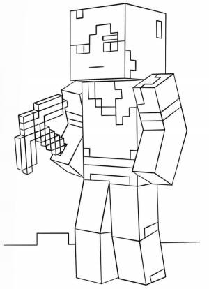 Раскраски Minecraft стив