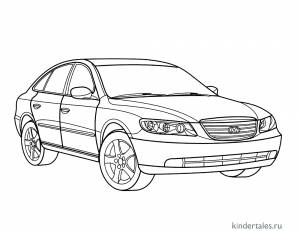 Hyundai Grandeur» раскраска для детей