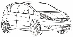 Раскраска Honda FIT