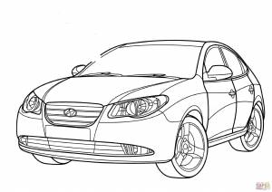 Раскраска Автомобиль Hyundai Elantra
