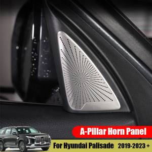 Для Hyundai Palisade 2019 2020 2023 A-pillar horn cover, крышка из алюминиевого сплава, внутренняя отделка, наклейка, звуковая панель