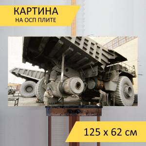 Картина Автомобиль, белаз, карьерный самосвал для интерьера на стену