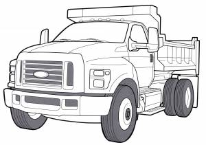 Раскраска Ford F-750 Tonka