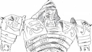 Раскраска Живая сталь