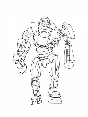 Картинка Живая Сталь  раскраску