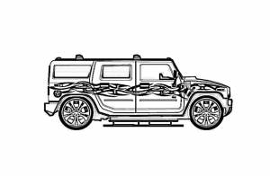 Раскраски машины Хаммер