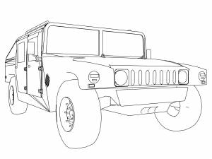 Раскраска хаммер