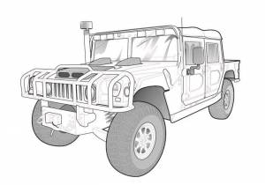 Раскраска Хаммер