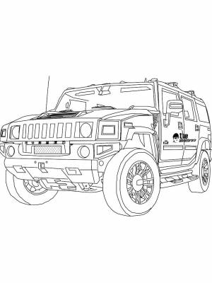 Раскраски Хаммер   в формате