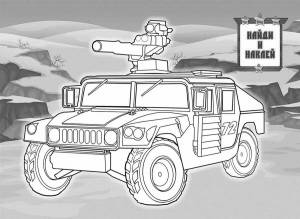 Раскраски Хаммер военный