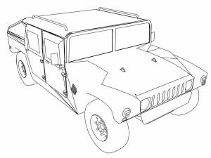 Раскраска хаммер