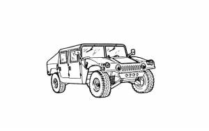 Раскраски машины Хаммер